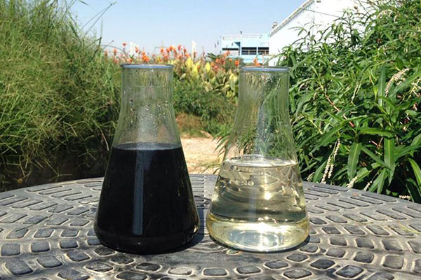 Power Station wastewater treatment, before & after